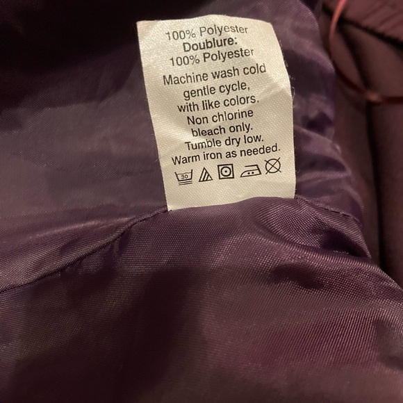 J Crew Womens Mini Skirt Cutout Detail Plum Color size 4 Elastic Waistband - Picture 8 of 9